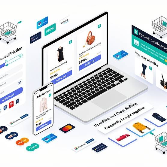 ecommerce conversion rate optimization with streamlined checkout process and shopping cart improvements