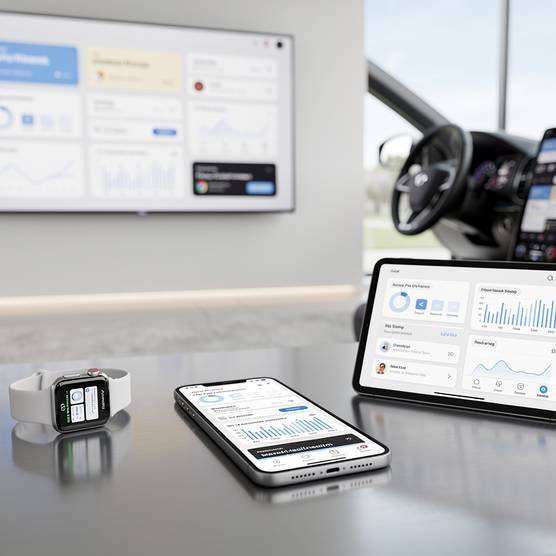 Modern Apple ecosystem workflow with iOS, watchOS, iPadOS, and CarPlay app development