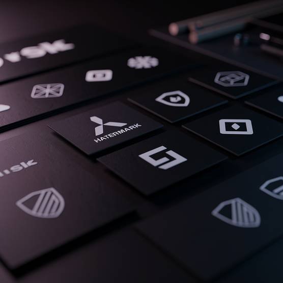 Various logo design concepts including wordmarks, lettermarks, brandmarks, combination marks, and emblem logos for brand identity services