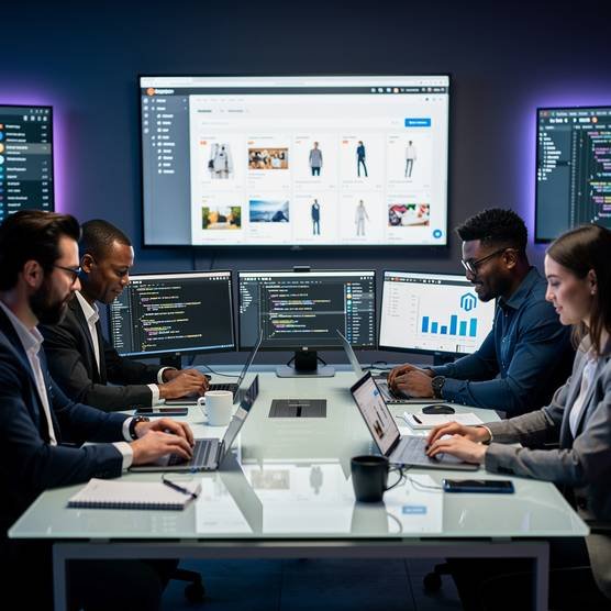 Professional Magento web design agency team providing comprehensive eCommerce support and optimization services