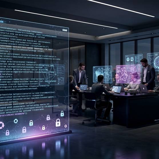 Smart contract development company offering secure blockchain solutions and free consultations
