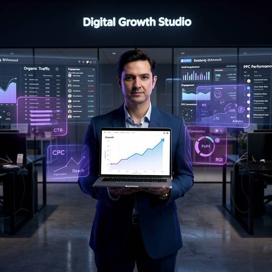 Scale your agency with white label digital marketing services in a cinematic dark blue purple digital workspace